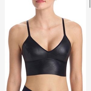 Commando Faux Leather Longline Bralette Small